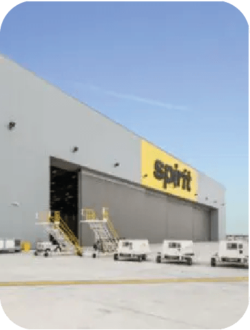 Butler metal building airplane hangar door engineered for hydraulic or bifold operation with Powerlift