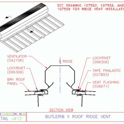 Butlerib ii ridge vent