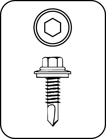 Butler Building Replacement Stitch Fastener – screws available in all Butler Colors for a seamless panel match.