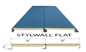 Butler Stylwall Flat metal wall panel providing a smooth architectural profile with concealed fasteners for a clean modern appearance