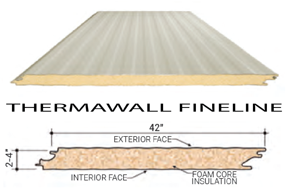 Butler Thermawall Fineline IMP insulated wall panel providing high thermal performance with a refined architectural fineline profile