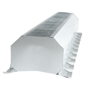 Butler Building continuous ridge vent installed along metal building roofline providing gravity ventilation and airflow for commercial and industrial facilities