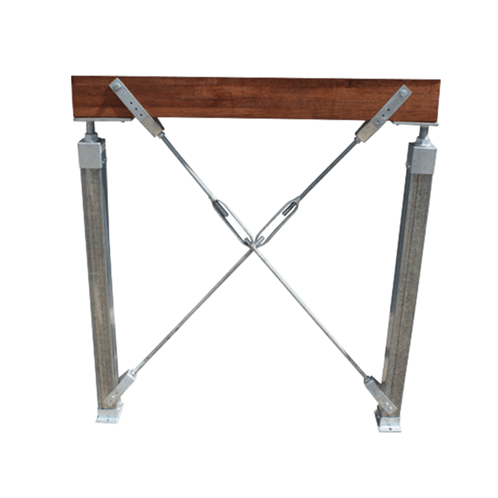 Butler Building X Bracing structural tension bracing system installed diagonally between framing members to resist lateral wind and seismic forces and improve frame rigidity