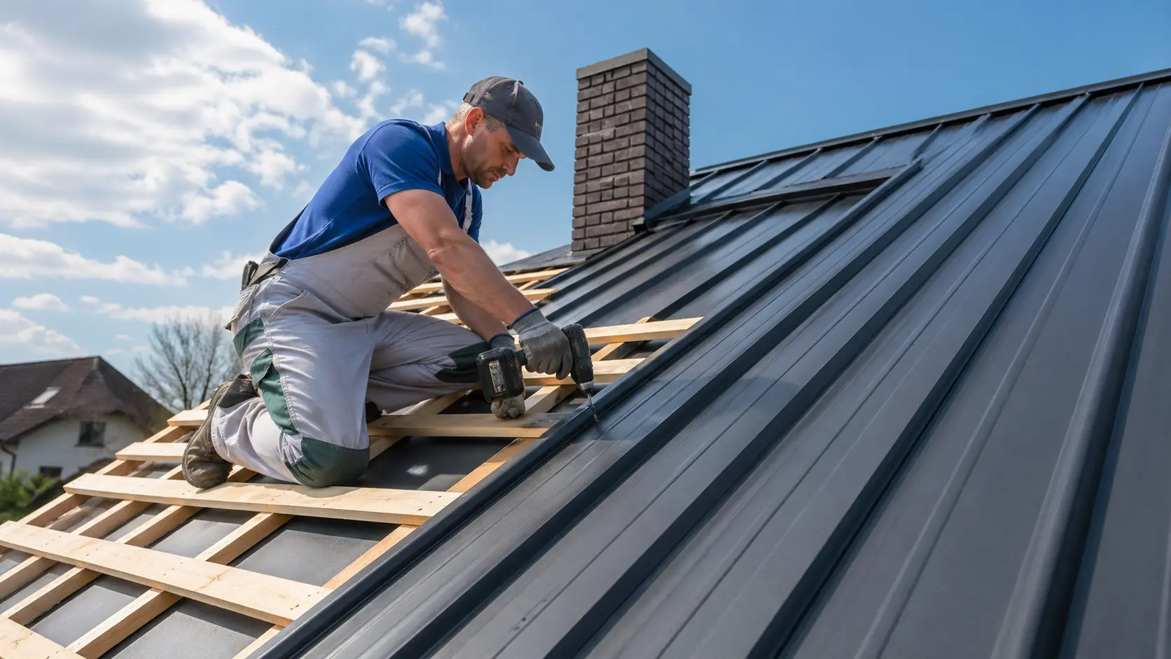 Butler metal building roof and wall panel joints sealed with foam closures and mastic tape preventing water intrusion and air leakage at panel transitions