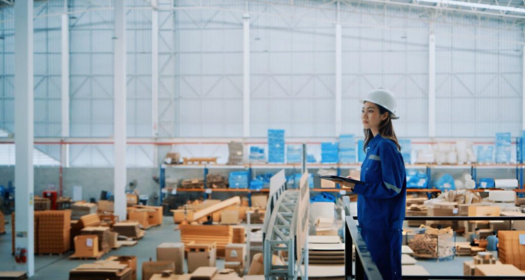 Butler Engineer Overseeing Warehouse Operations