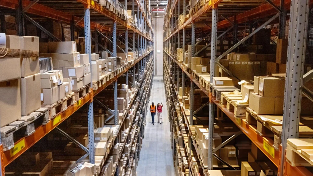 Butler High angle view of a warehouse