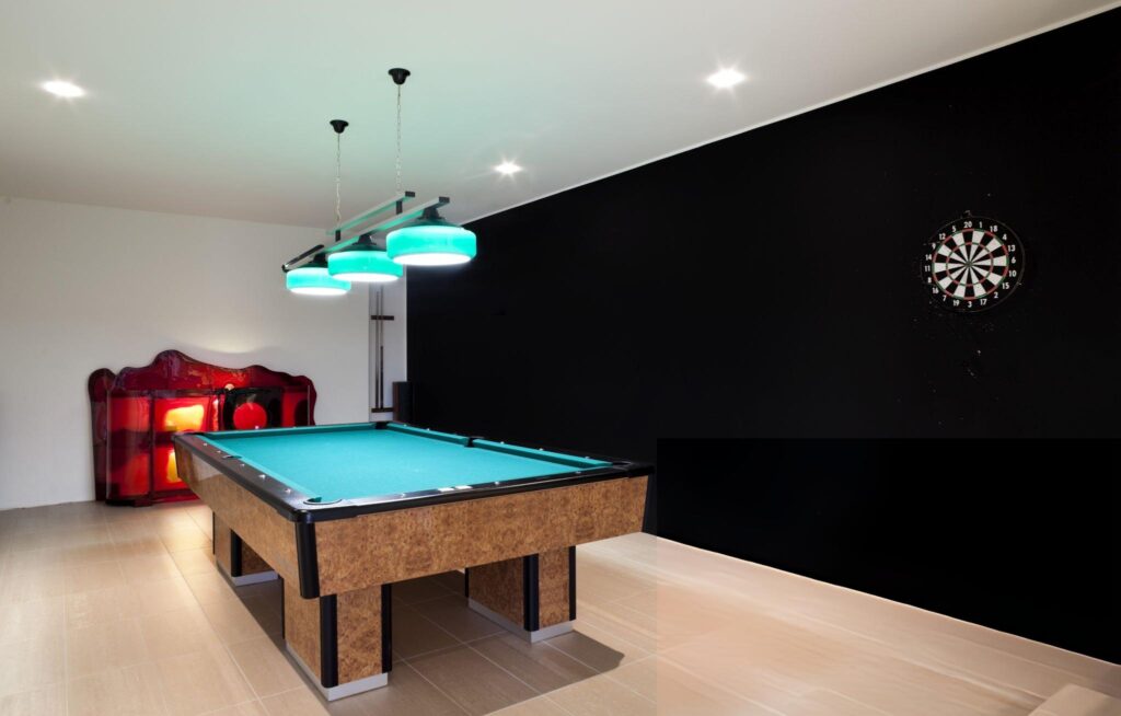 Butler Man cave with billiard and dart