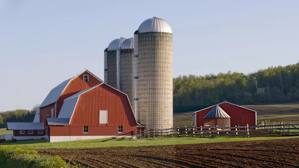Butler Red Barn in field