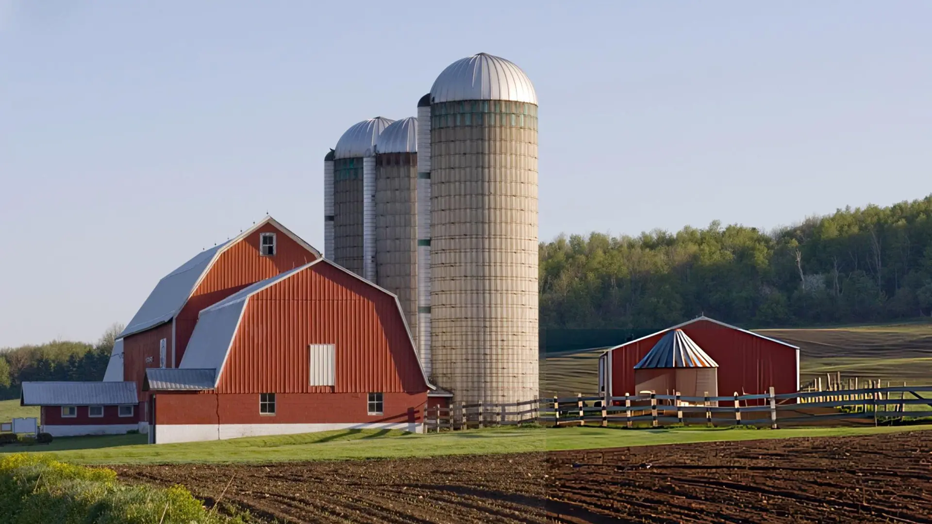 Butler Red Barn in field